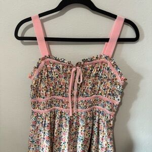 Wishlist Floral Dress with Pink Accents
